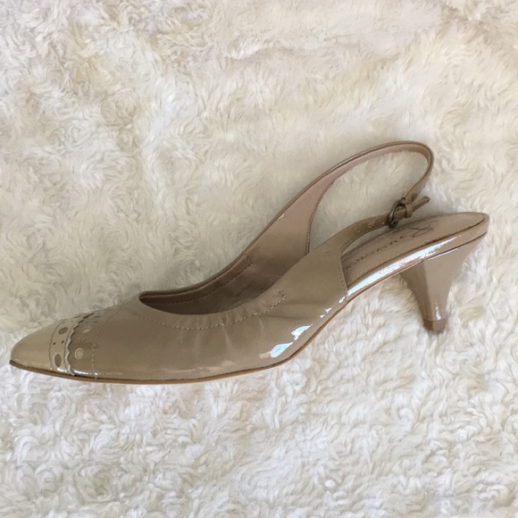 Two tone Kitten heels / Sling backs Wingtip - Picture 5 of 8